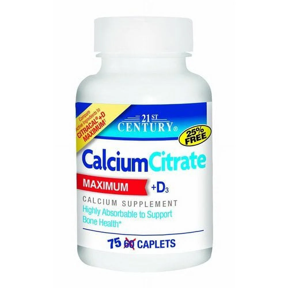 21st-Century-Calcium-Citrate-Maximum-D3-Tablets-75-Ea_a62a4c60-0b03-40a1-a35d-f686d5eecd07.eaa829049bbbea191ba39b25d6daf273 CALCIUM CITRATE MAXIMUM +D3 75 TAB - الصورة 1