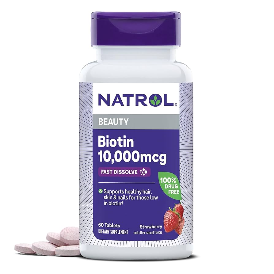 71FfFjp6uTL._UF894,1000_QL80_ BIOTIN 10000 NATROL 60TAB - الصورة 1