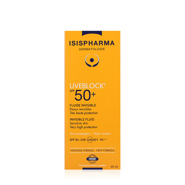 ⁦ISISPHARMA UVBLOCK SPF 50+ FLUID INVISBLE⁩ - الصورة ⁦1⁩