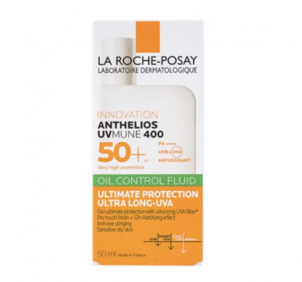 ⁦La Roche-Posay Anthelios UVMune 400 Oil Control Fluid SPF50+50ml⁩ - الصورة ⁦1⁩