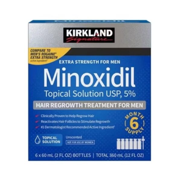 ⁦Kirkland Signature Minoxidil Topical Solution USP, 5%⁩ - الصورة ⁦1⁩