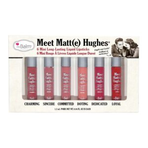 طقم أحمر شفاه سائل مطفي (Matte Liquid Lipstick) من ماركة المكياج الأمريكية theBalm Cosmetics ، Meet Matt(e) Hughes. 💄